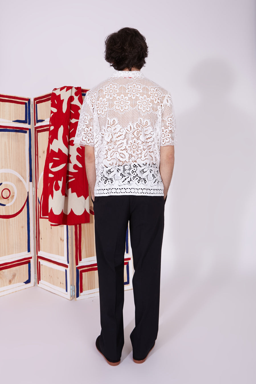 Paloma -Lace daisy pastel multi button