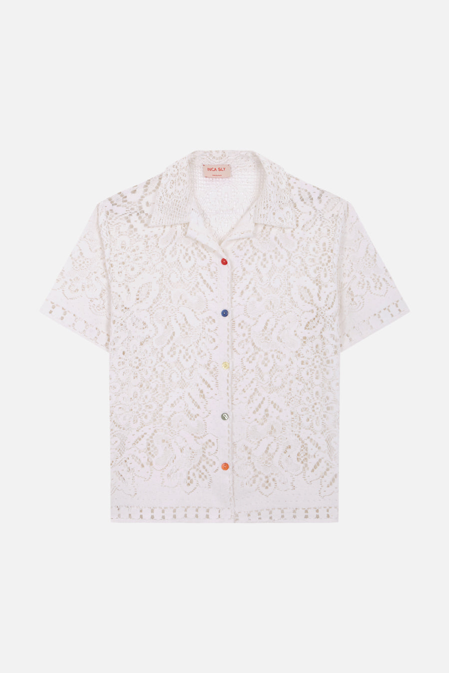 Paloma - Lace daisy bright multi button