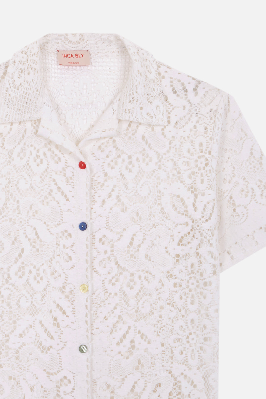 Paloma - Lace daisy bright multi button