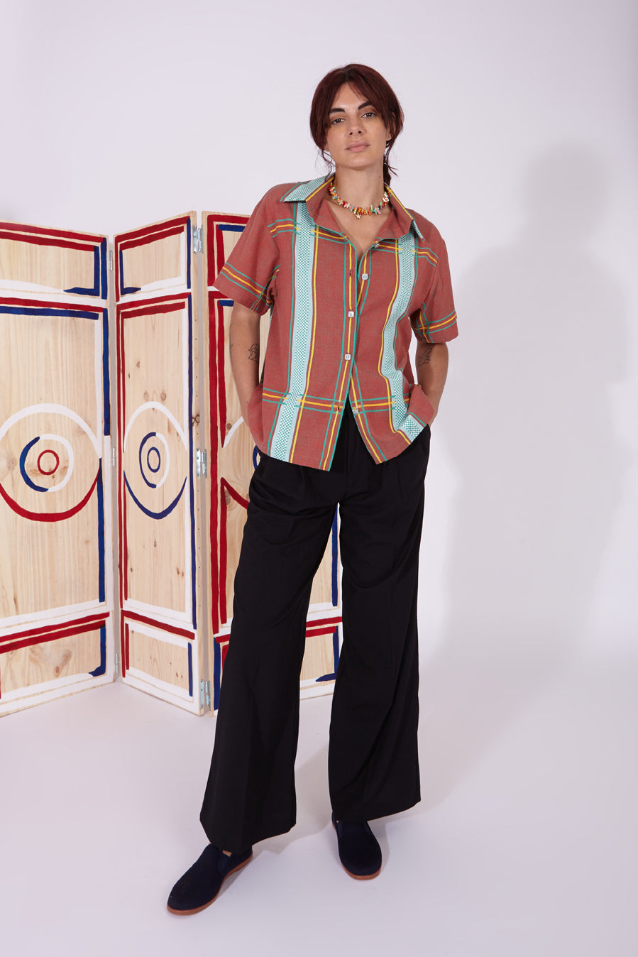 Paloma - Terracota check