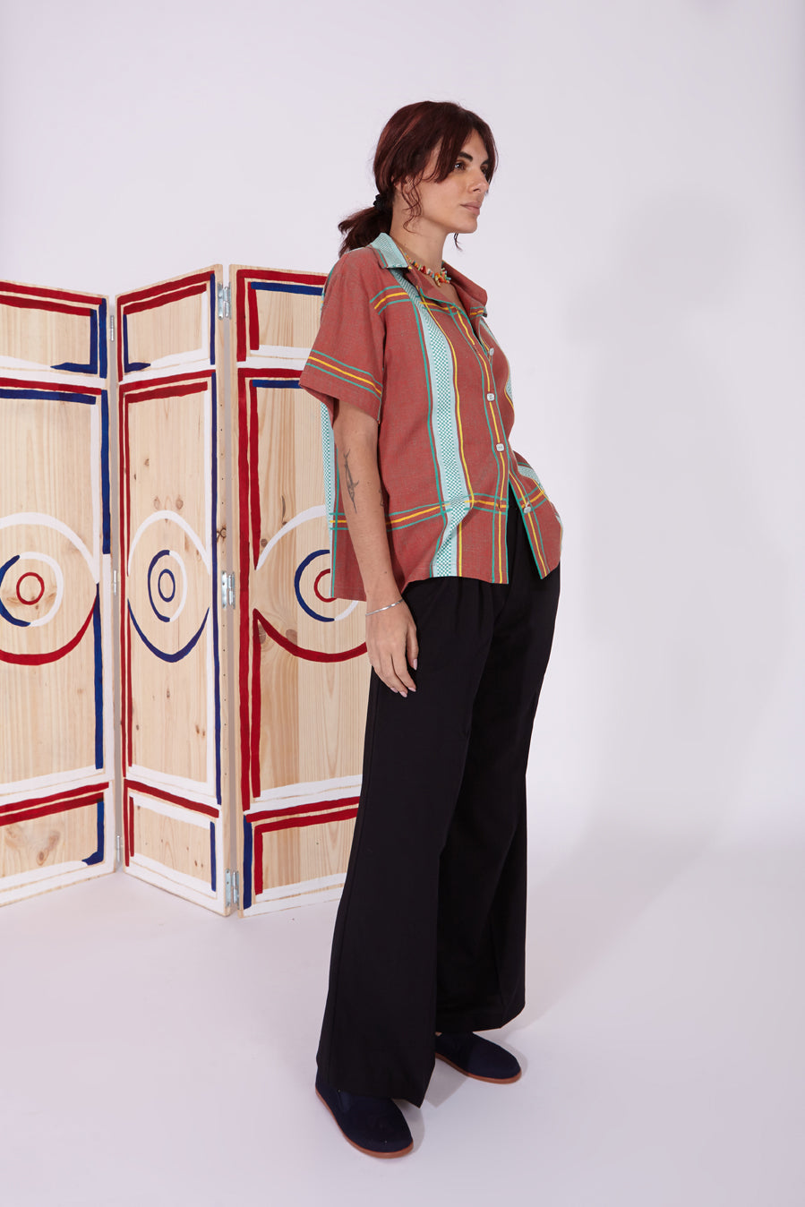 Paloma - Terracota check