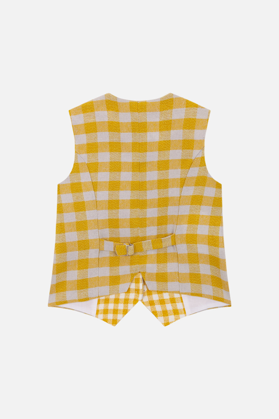 Saler - Vest yellow picnic check