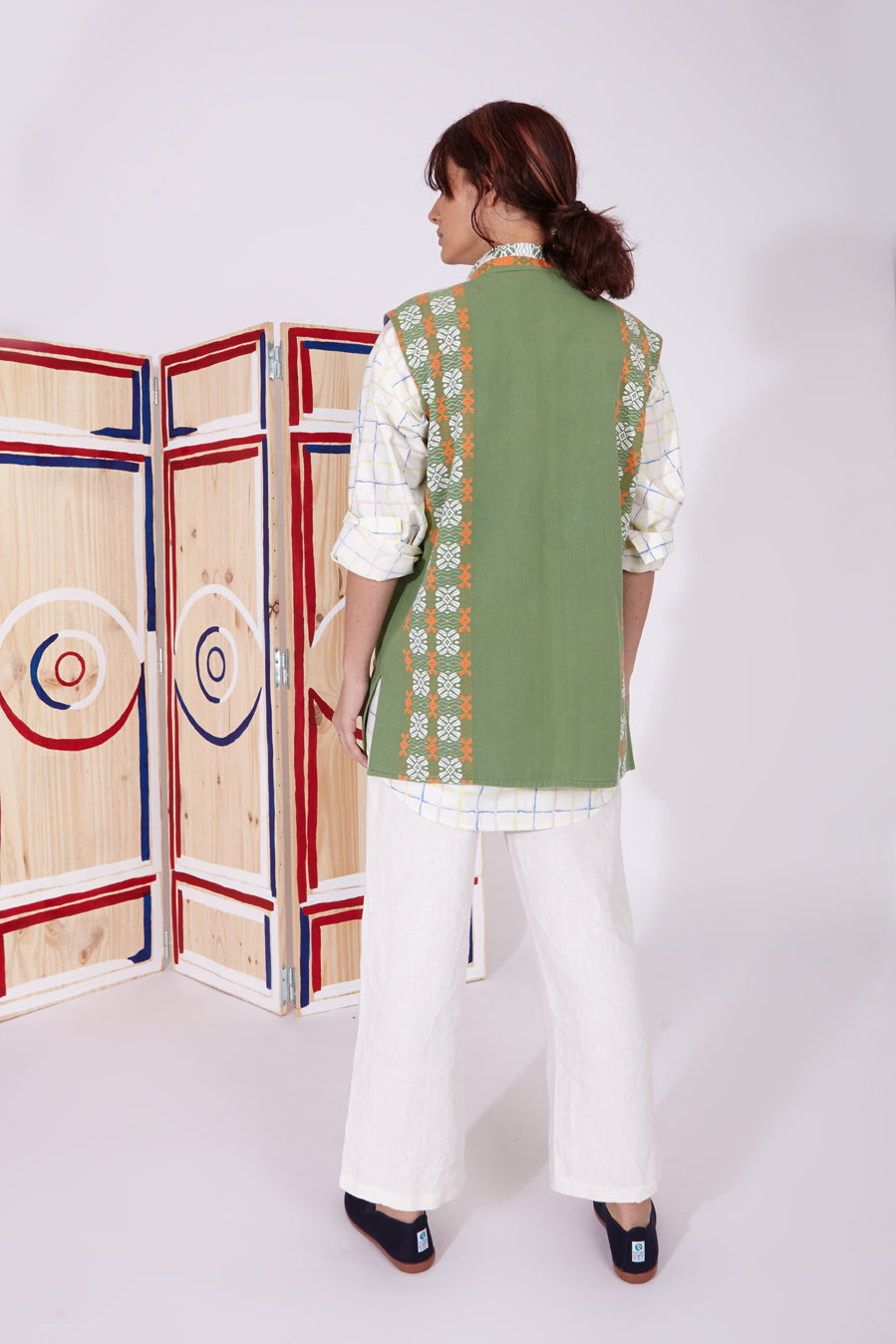 Rocha - Green & orange aztec