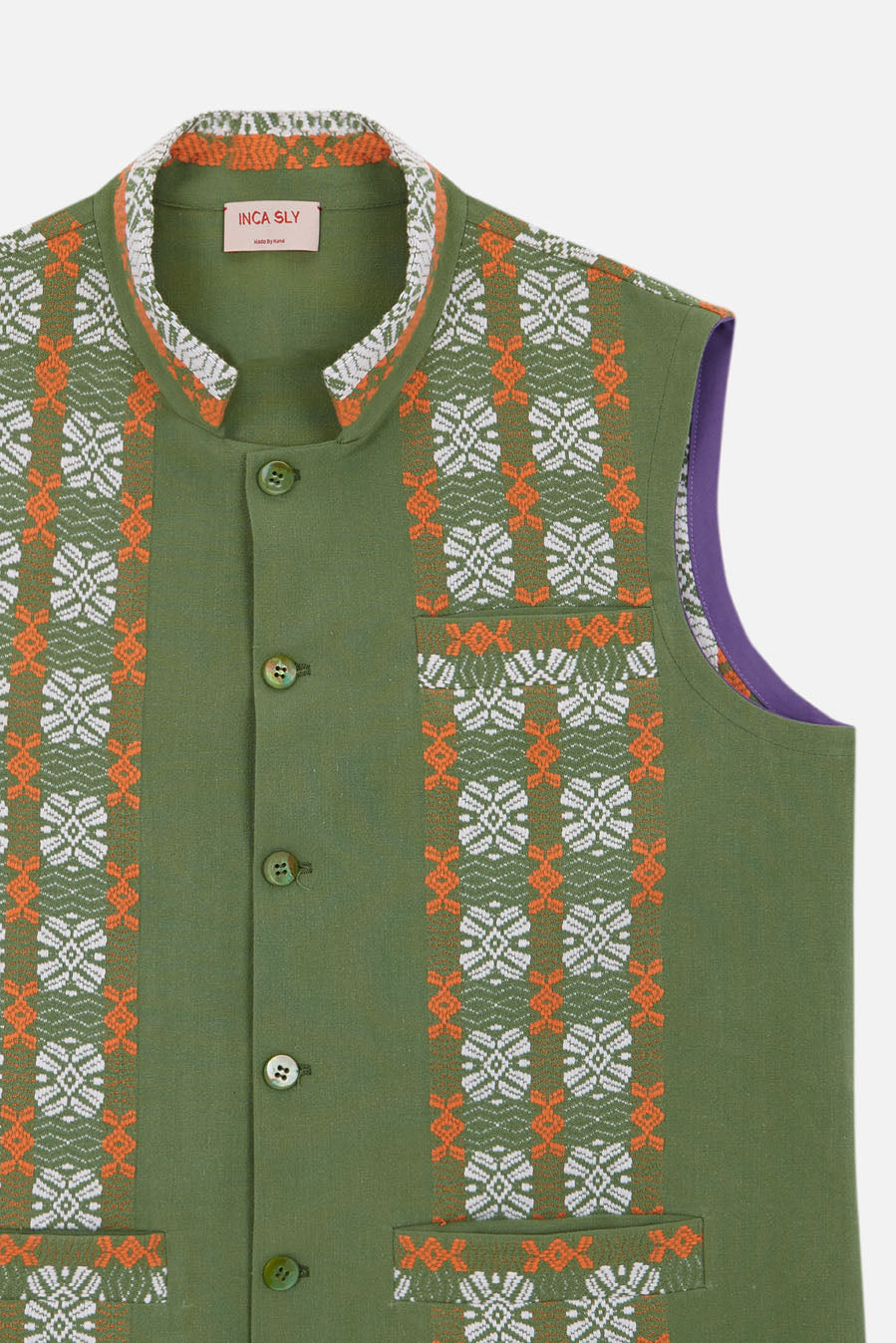 Rocha - Green & orange aztec