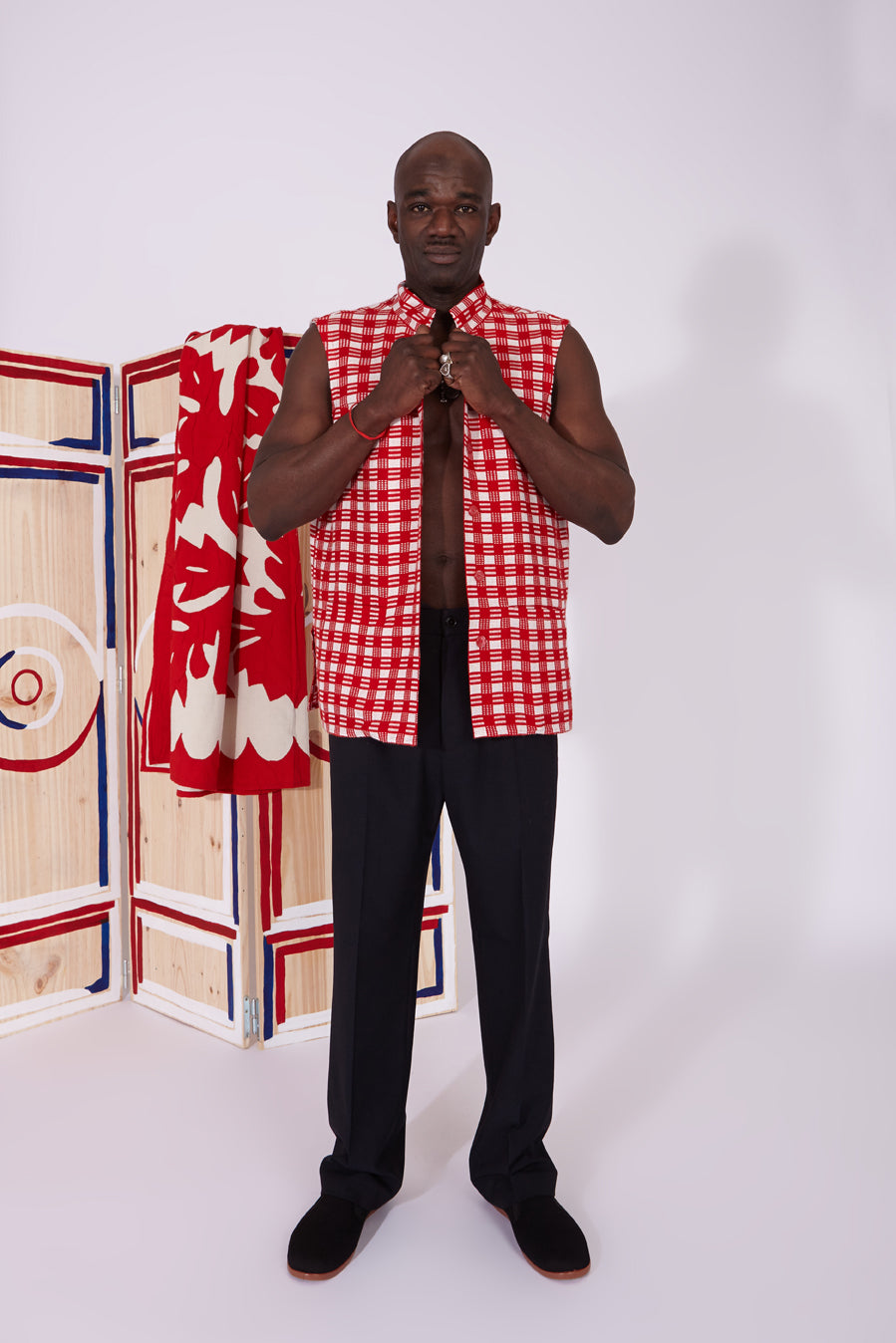 Rocha - Vest Masai red check