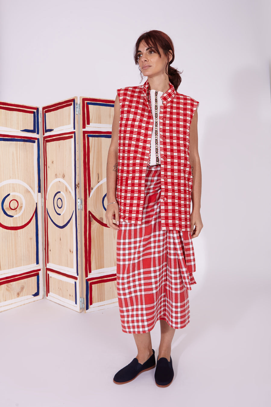 Rocha - Vest Masai red check