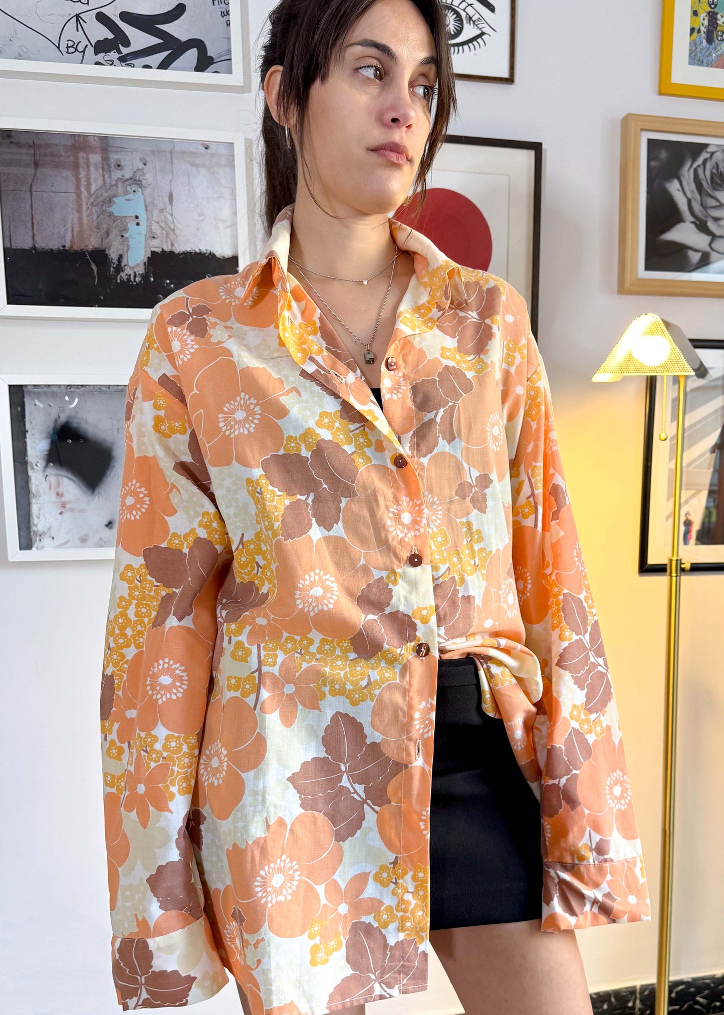 AUTUM POWER FLORAL LONG SLEEVE SHIRT