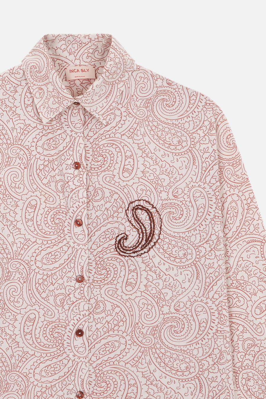 Kranidi - Burgundy paisley outline