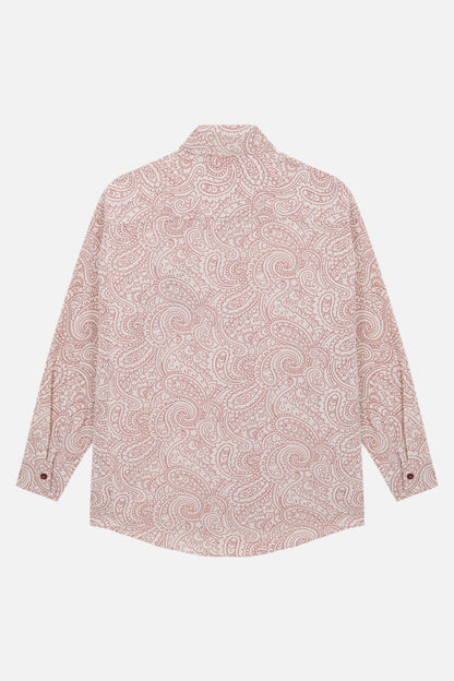 Kranidi - Burgundy paisley outline