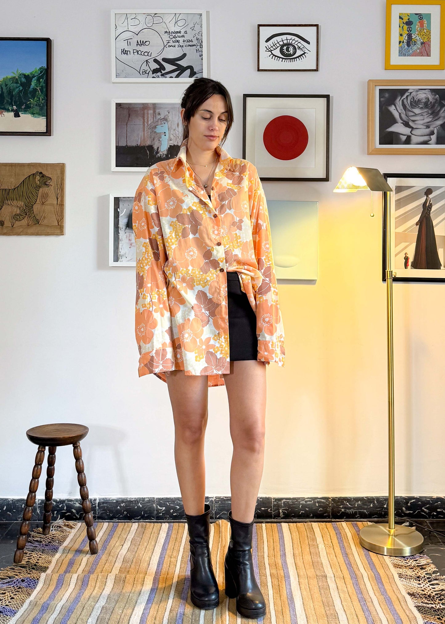 AUTUM POWER FLORAL LONG SLEEVE SHIRT